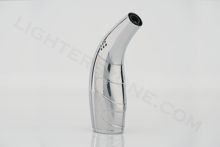 Zico torch lighter single torch refillable adjustable flame model mt22 silver