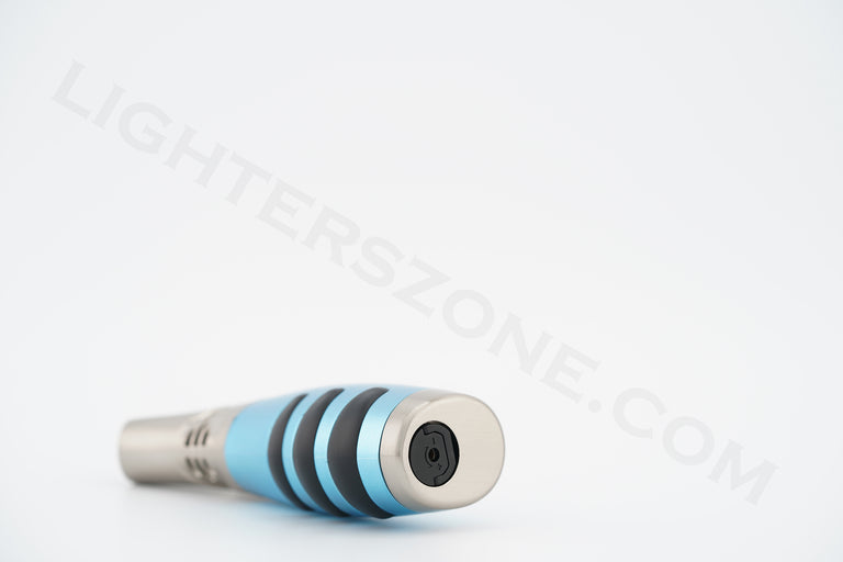 Zico torch lighter single torch refillable adjustable flame model mt21 metallic blue