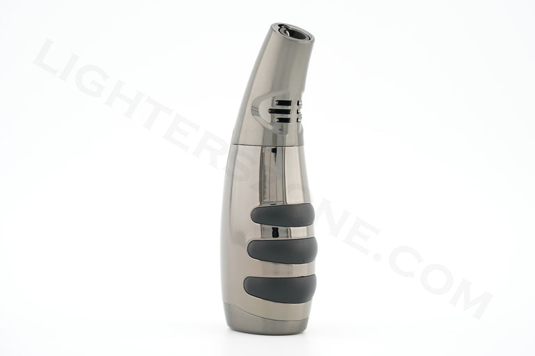 Zico torch lighter single torch refillable adjustable flame model mt21 gun metal