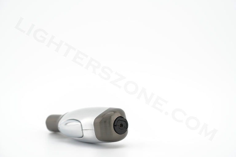 Zico torch lighter single torch refillable adjustable flame model mt06 silver