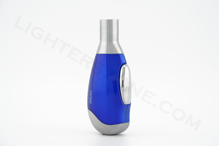Zico torch lighter single torch refillable adjustable flame model mt06 blue
