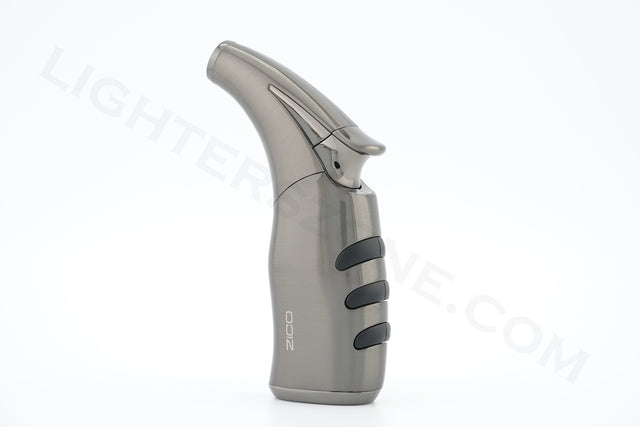 Zico torch lighter single torch refillable adjustable flame model mt 20 black