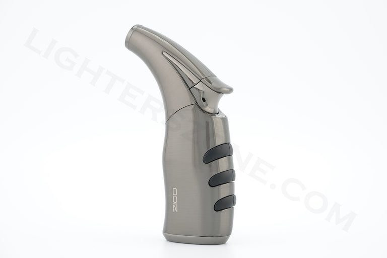 Zico torch lighter single torch refillable adjustable flame model mt 20 black