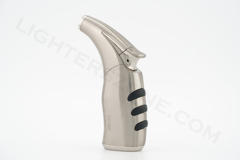 Zico torch lighter single torch refillable adjustable flame model mt 20 silver