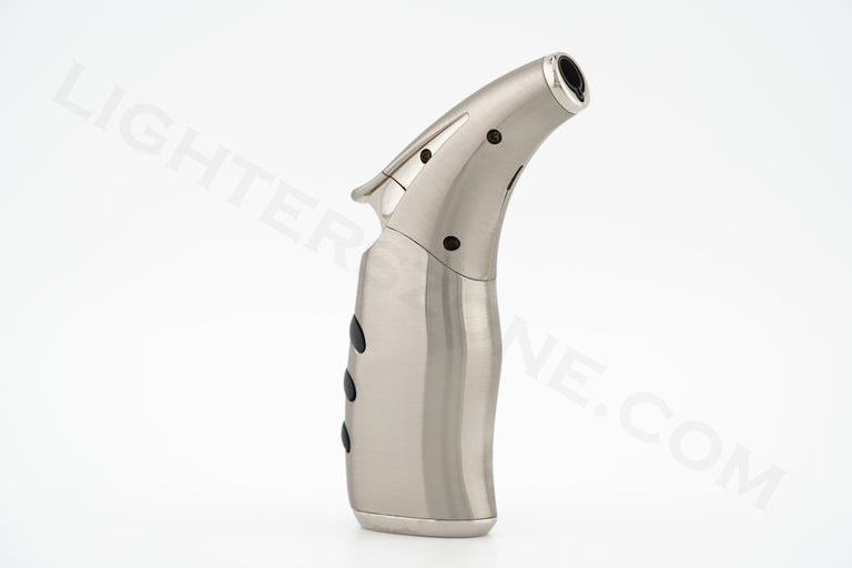Zico torch lighter single torch refillable adjustable flame model mt 20 silver