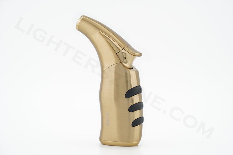 Zico torch lighter single torch refillable adjustable flame model mt 20 Gold