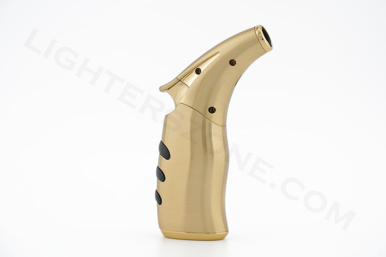 Zico torch lighter single torch refillable adjustable flame model mt 20 Gold