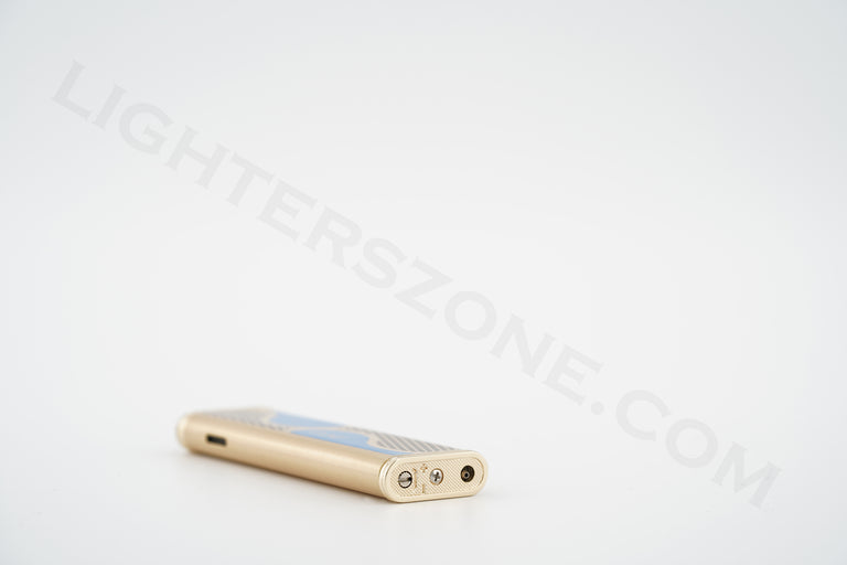 Zico torch lighter windproof flame refillable adjustable flame model ZD 09 Gold