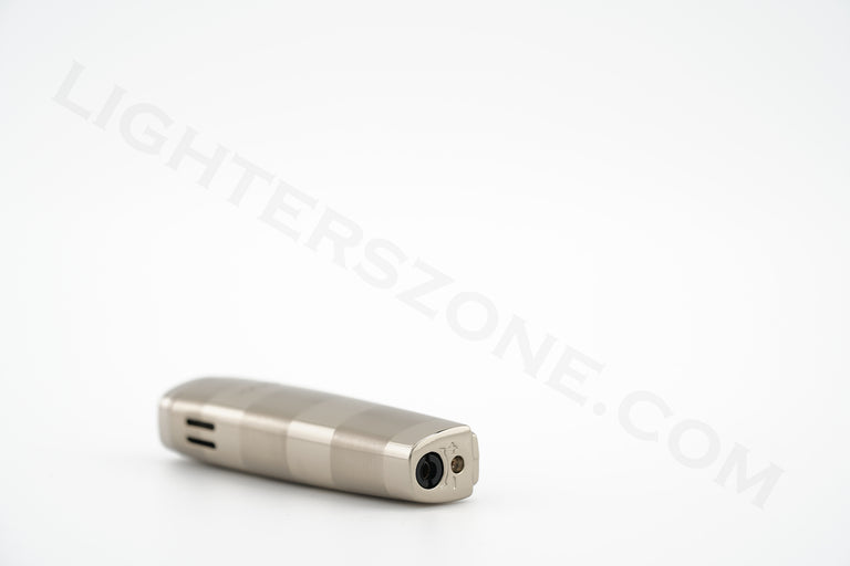 Zico torch lighter single torch refillable adjustable flame model ZD 19 Silver