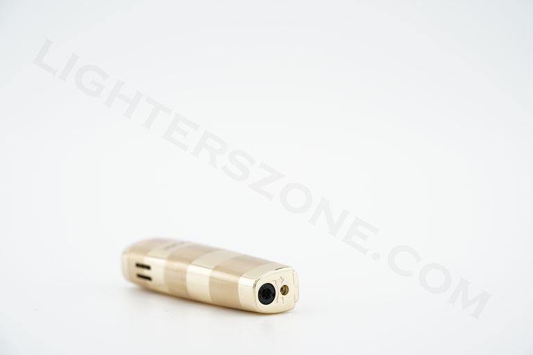 Zico torch lighter single torch refillable adjustable flame model ZD 19 Gold