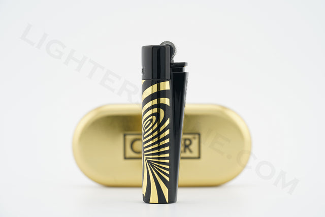 Clipper Lighter Regular Flame With Gift Box Psychedelic (Black Head)