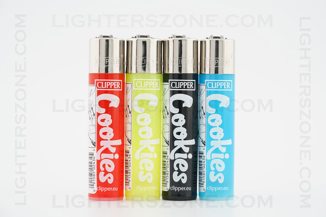 4x Clipper Full Size Refillable Lighters Cookies Collection