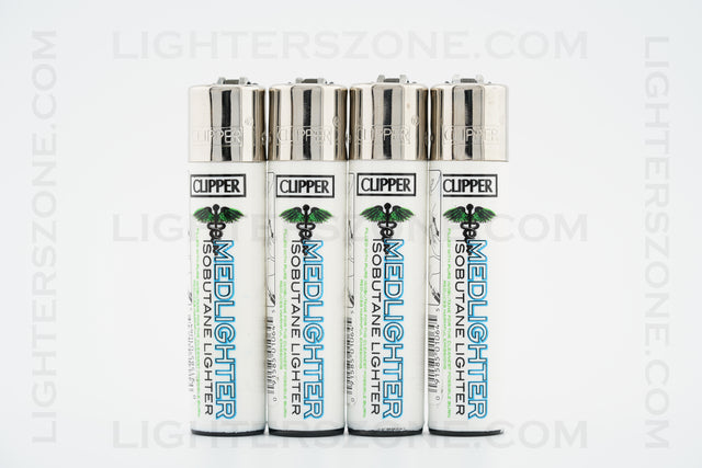 4x Clipper Full Size Refillable Lighters Medlighter Collection