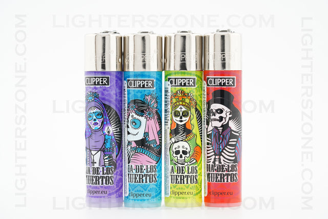 4x Clipper Full Size Refillable Lighters Zombies 2 Collection